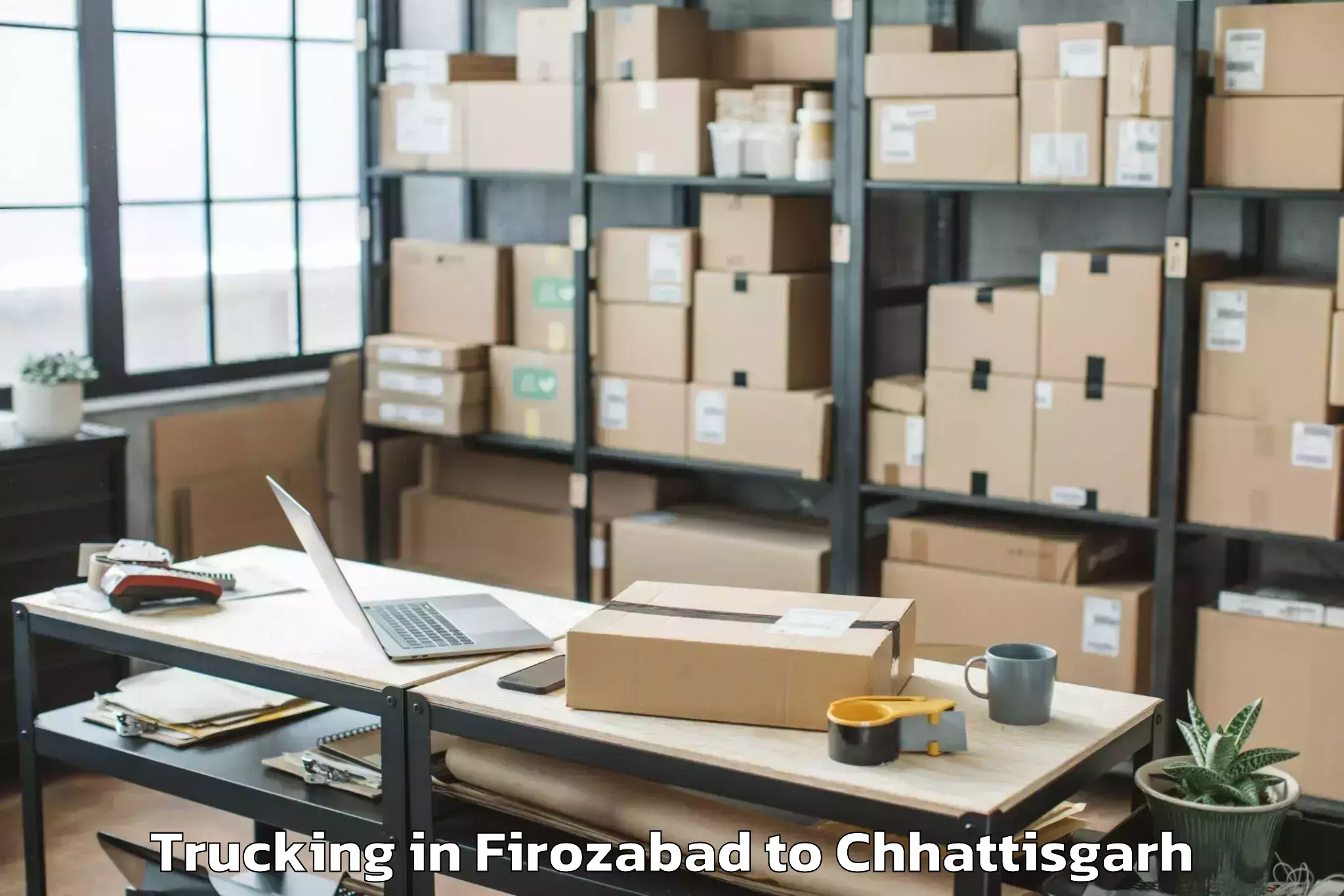 Book Firozabad to Pendra Trucking Online